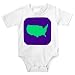 Onesie with country, map, ouline, 