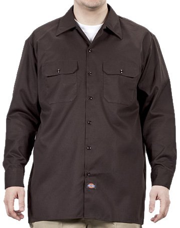 Dickies Herren Langarm Hemd , DARK BROWN, 2XL Preisvergleich