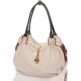 Marino Orlandi Italian Designer Monogram Leather Slouchy Handbag