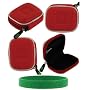 Red Ultra Slim Hard Shell Bluetooth Carrying Case for BlueAnt Z9 Z9i X3 V1 V12 + Bonus Young Micro - Live Green WristBand