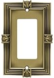 Brainerd 64473 Pineapple Single Decorator Wall Plate / Switch Plate / Cover, Tumbled Antique Brass