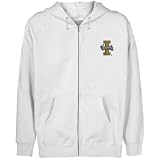 NCAA Idaho Vandals Youth White Logo Applique Full Zip Hoody