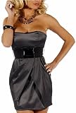 Designer Strapless Belted Sexy Prom Evening Club Party Mini Dress