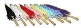 Romantic Battenburg Lace Parasol Adult Size with Embroidery in 8 Colors