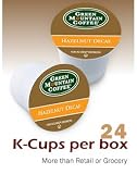 Green Mountain Coffee Hazelnut Decaf, K-Cups for Keurig Brewers, 24-Count Boxes (Pack of 2)