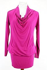 Cowl Neck Viscose Gathered  Dress