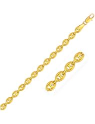 4.7mm 14K Yellow Gold Puffed Mariner Link Bracelet