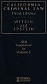 California Criminal Law (2008 Supplement, to Volume 5)