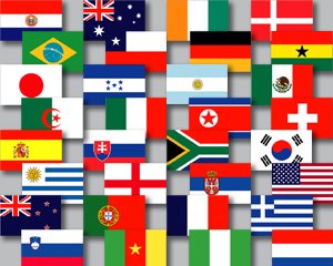 32er WM 2010 Fahnenset Fußball 30×45 cm Stockfahnen
