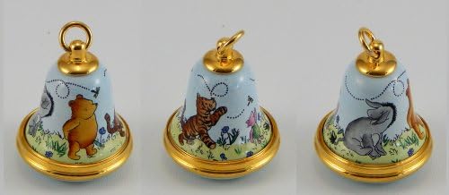 Bilston Battersea Enamels-Winnie The Pooh Christening Bell Box Boy