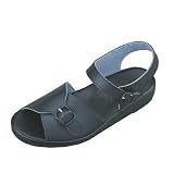 【ホック式で脱ぎ履きラクラク】 抗菌ナースサンダル 黒 ≪065-60１≫