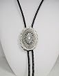 Concho Diamondcut Polished Pewter Bolo Tie