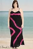 Beach Belle Pink Swirl Tie-Dye Plus Size Maxi Dress Cover Up - Women's Swimwear Plus Size Swimsuit