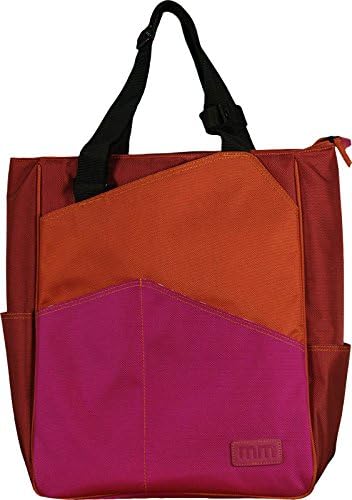 Maggie Mather Tennis 3 Tone Tote (Red/Fuschia/Orange)