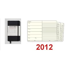 WOCHENKALENDER WOCHENPLANER 2012 POCKET SCHWARZ 1 WOCHE - 2 SEITEN - AGENDA & NOTIZBUCH & NOTEBOOK MIT EXTRAHEFT F�R ADRESSEN - JAHRESTAGE - Geburtstagskalender - 144 Seiten 12 MONATE 2012