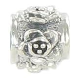 Quiges Sterling Silver Roses Bead for Pandora/Troll/Chamilia etc necklaces and bracelets