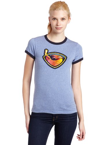 Majestic Threads NHL Atlanta Thrashers Ringer Tee, Medium, Navy Blue