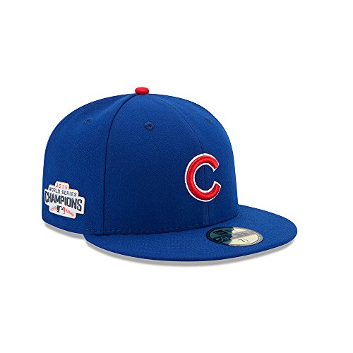 New Era 59fifty Chicago Cubs Fitted Hat Cap World Series Champions 2016 Patch