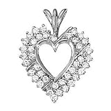 Platinum Diamond Heart Pendant