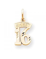10k Yellow Gold Sweet 16 Charm