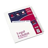 Avery(R) Legal Index Exhibit Dividers, Side Tab, 1-25 8 1/2in. x 11in.