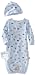 Vitamins Baby-boys Newborn Cowboy 3 Piece Gown Set, Blue, 0-6 Months