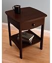 Winsome Wood Night Stand with Drawer, Walnut