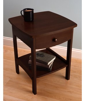 Winsome Wood Night Stand with Drawer, Walnut Winsome Wood Night Stand with Drawer, Walnut