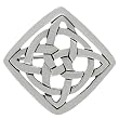 Sterling Silver Square Celtic Weave Pin