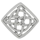 Sterling Silver Square Celtic Weave Pin