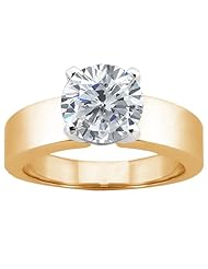 1.00 Ct Round H/I I1 Diamond 14K Yellow Gold Ring