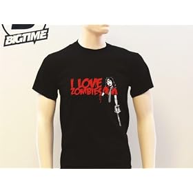 T-Shirt I Love Zombies Halloween Horror Fun Shirt E95