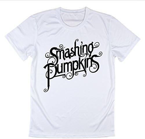 Crew Neck Short Sleeve All-match T Shirts with the Smashing Pumpkins for Men (X- Large, Taa0181-White)