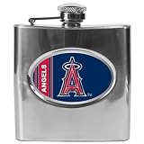 MLB Angels 6 Oz Stainless Steel Flask