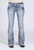 Wallflower Junior Legendary Bootcut Jeans in Dark Sandblast and Light Potassium Wash