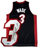 Dwyane Wade Autographed/Hand Signed Black Miami Heat Swingman Jersey