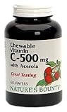 Nature's Bounty Vitamin C with Acerola, 500 mg, 60 Chewable Wafers (Pack of 3)