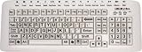 Large Print USB Computer Keyboard (White with Black Letters) for Visually Impaired Individuals