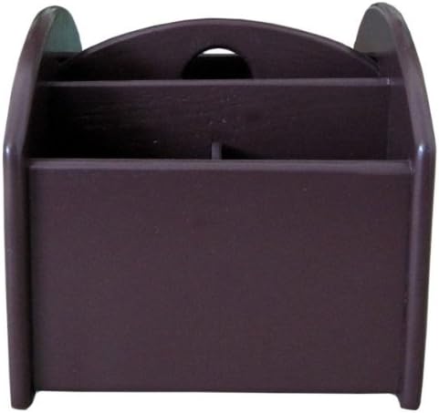Profile Gifts Gerald TV Remote Control Wood Caddy with Spinning Valet Organizer