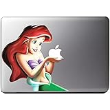 Tpglobe Cartoon Mermaid Ariel Macbook Decals Sticker , Character Removable Vinyl Skin Apple Sticker Macbook Decal Cover for Macbook Air Pro Retina 13 15 Inch