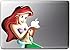Tpglobe Cartoon Mermaid Ariel Macbook Decals Sticker , Character Removable Vinyl Skin Apple Sticker Macbook Decal Cover for Macbook Air Pro Retina 13 15 Inch