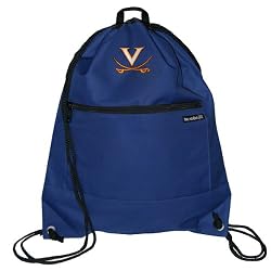 UVA Backpack Cinch Drawstring Style University of Virginia Draw String Back Pack Bag- For Boys Girls Students or Adults