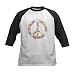 Artsmith, Inc. Kids Baseball Jersey Floral Peace Symbol