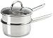 Kitchen & Housewares : Gourmet Standard 3 piece, 2 Quart Stainless Steel Double Steamer Set with Glass Lid - ST11006G