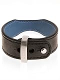 GUESS Leather Cuff, BLACK