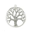 Round Open Design Tree of Life Pendant in Sterling Silver, #7792