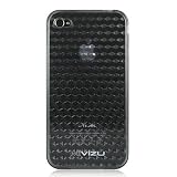 Mivizu iPhone 4 Skin Case for iPhone 4G / 4th Generation compatible with 16GB / 32GB HD TPU skin case and MiniSuit LCD Cleaner keychain - Smoke Hex