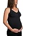 Kindred Bravely Simply Sublime Maternity & Nursing Tank with Built-in Bra (Black, Medium)