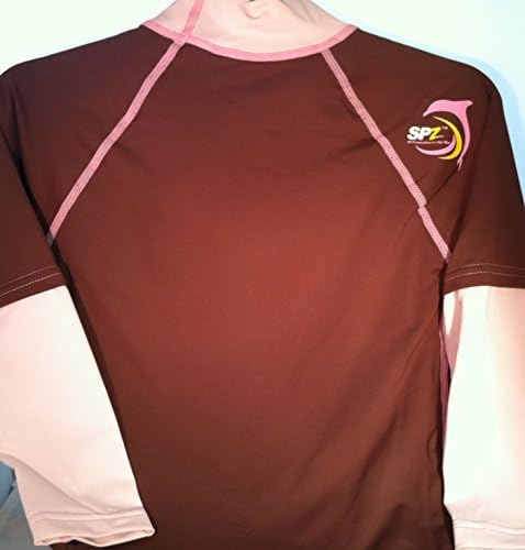Sun Protection Clothing Rash Guard Long Sleeve Girls Boys Child Baby Toddler Kids (Brown/Pink, 4)
