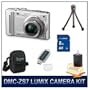 Panasonic LUMIX DMC-ZS7S, ZS7S ZS7 Silver Digital Camera, with 8 GB Memory Card, Card Reader, Deluxe Carrying Case, Mini Tripod, & 3pc. Lens Cleaning Kit